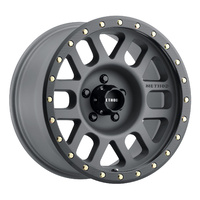 Method MR309 Grid 17x8.5 0mm Offset (5x127) Titanium/Black Street Loc