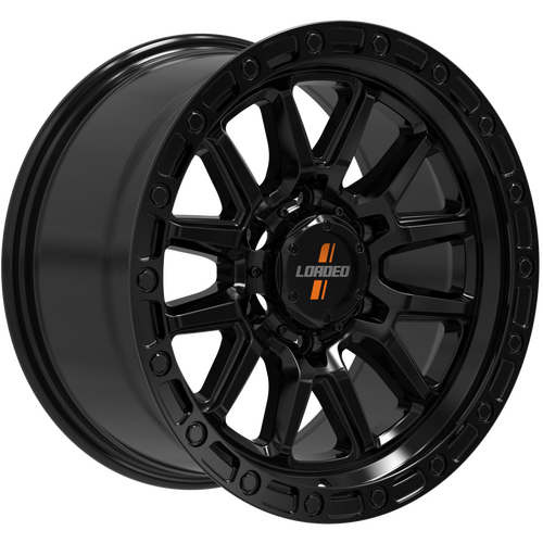 Loaded Stockton 17x8.5 +18 (5x120) Black Heavy Duty (1675KG)