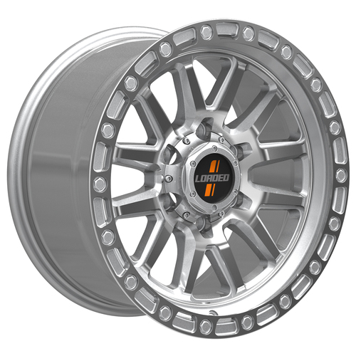 Loaded Stockton 17x8.5 +18 (6x114.3) Silver Machine Face Heavy Duty (1675KG)