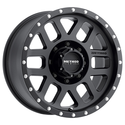 Method MR306 Mesh 18x9 -12mm (8x165.1) Matte Black