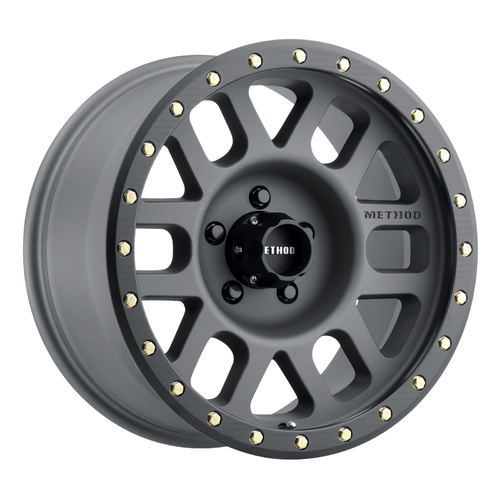 Method MR309 Grid 17x8.5 0mm Offset (5x127) Titanium/Black Street Loc